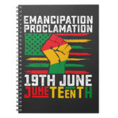 Jüngste Emanzipation Proklamation Schwarze Freihei Notizblock (Vorderseite)