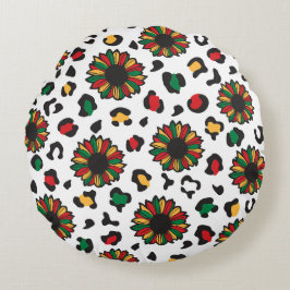 Jüngste feiern schwarze Geschichte melanin Familie Rundes Kissen