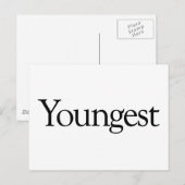 Jüngste Postkarte (Vorne/Hinten)