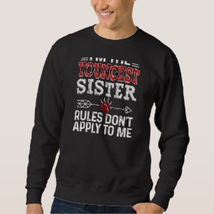 Jüngste Schwesterregeln gelten für mich Rot Karier Sweatshirt
