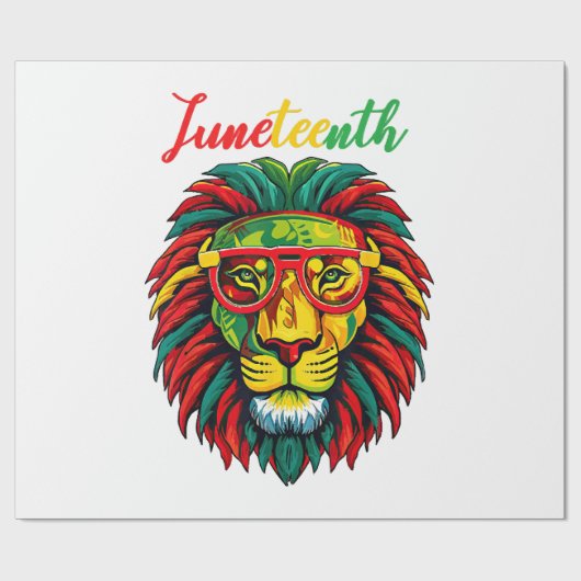 Jüngste Shirts von Lion bedrucken Schwarze Geschic Geschenkpapier (Flach)