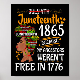 Jüngste wegen meiner Vorfahren Melanin Black W Poster
