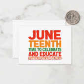 Jüngste Zeit, Schwarz zu feiern und zu erziehen Mitteilungskarte (Vorderseite/Rückseite Beispiel)