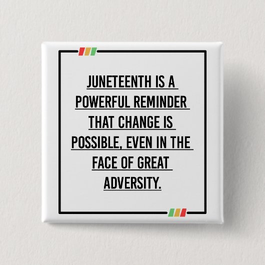 Jüngste Zitate, Freiheit der afroamerikanischen. Button (Vorderseite)