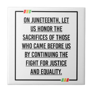 Jüngste Zitate, Freiheit der afroamerikanischen. Fliese