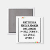 Jüngste Zitate, Freiheit der afroamerikanischen. Magnet (Vorderseite/Rückseite)