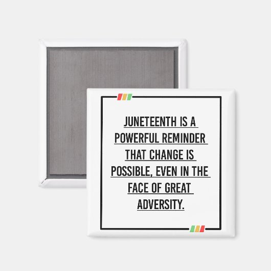 Jüngste Zitate, Freiheit der afroamerikanischen. Magnet (Vorderseite/Rückseite)