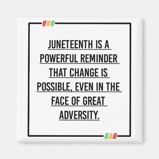 Jüngste Zitate, Freiheit der afroamerikanischen. Magnet (Vorne)