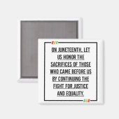 Jüngste Zitate, Freiheit der afroamerikanischen. Magnet (Vorderseite/Rückseite)