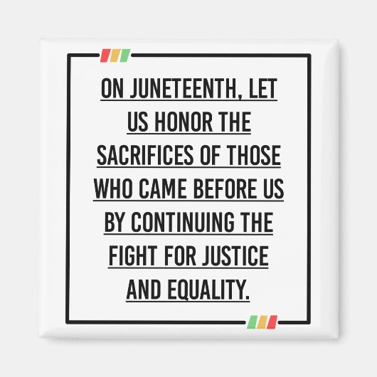 Jüngste Zitate, Freiheit der afroamerikanischen. Magnet (Vorne)