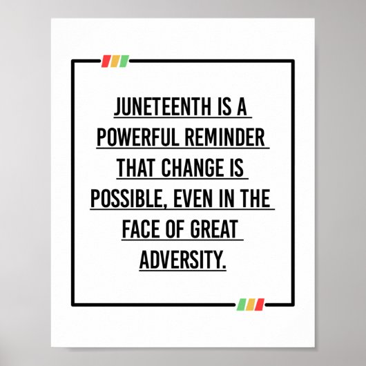 Jüngste Zitate, Freiheit der afroamerikanischen. Poster (Vorne)