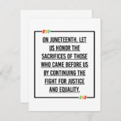 Jüngste Zitate, Freiheit der afroamerikanischen. Save The Date (Vorne/Hinten)