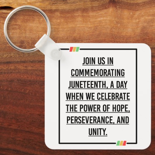 Jüngste Zitate, Freiheit der afroamerikanischen. Schlüsselanhänger (Vorderseite)