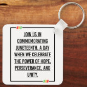 Jüngste Zitate, Freiheit der afroamerikanischen. Schlüsselanhänger (Rückseite)