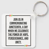 Jüngste Zitate, Freiheit der afroamerikanischen. Schlüsselanhänger (Rückseite)