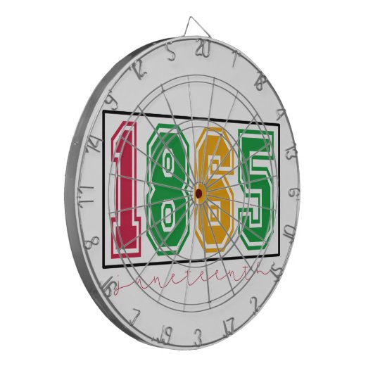 Jungsteinzeit - Schwarze Geschichte Dartscheibe (Vorderseite Links)