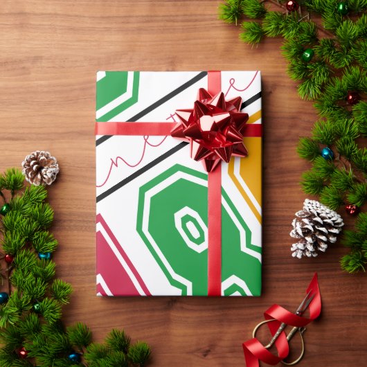 Jungsteinzeit - Schwarze Geschichte Geschenkpapier (Feiertagsgeschenk)