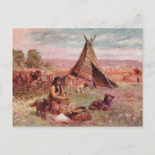 Jungsteinzeitschrift Antique Print Postkarte