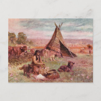 Jungsteinzeitschrift Antique Print Postkarte