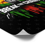 Jungsteinziger Bruch der ketten schwarzen Geschich Poster (Ecke)