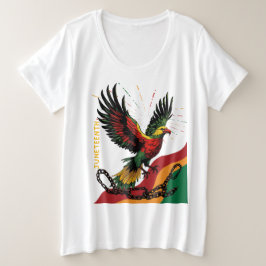 Jungsteinziger Freiheitsvogel aus offenen Ketten Große Größe T-Shirt