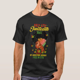 Jüngster Tag Ancestors Frei 1776 Juli 4. Black Afr T-Shirt