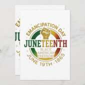 Jüngster Tag der Emanzipation Schwarze Amerikanisc Einladung (Vorne/Hinten)