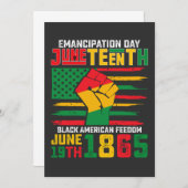 Jüngster Tag der Emanzipation Schwarze Amerikanisc Einladung (Vorne/Hinten)