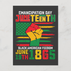 Jüngster Tag der Emanzipation Schwarze Amerikanisc Einladungspostkarte