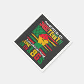 Jüngster Tag der Emanzipation Schwarze Amerikanisc Serviette (Ecke)