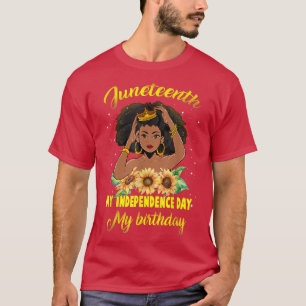 Jüngster Unabhängigkeitstag Mein Geburtstag schwar T-Shirt