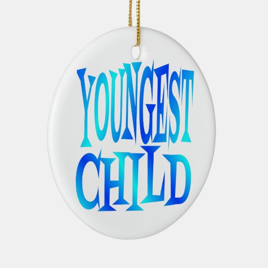 Jüngster untergeordneter Text in Blau Keramik Ornament (Rechts)