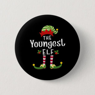 Jüngster Weihnachtself passendes Schlafanzug X-mas Button