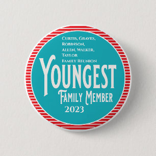 Jüngstes Familienmitglied Familientreffen Button
