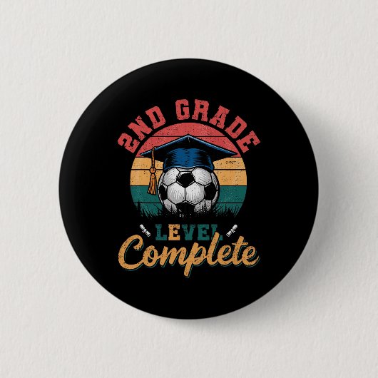 Jüngstes Fußball-Mädchen der zweiten Klasse Button (Vorderseite)