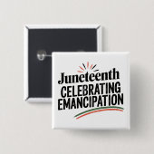 Jüngstes Jahr feiert Emanzipations-Freiheitsdesign Button (Vorne & Hinten)