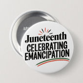Jüngstes Jahr feiert Emanzipations-Freiheitsdesign Button (Vorne & Hinten)