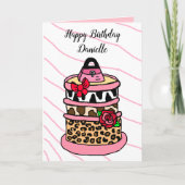 Jungtier Birthday Cake Karte (Vorderseite)