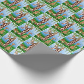 Jungtier zum 1. Geburtstag Geschenkpapier (Ecke)