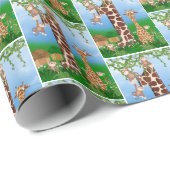 Jungtier zum 1. Geburtstag Geschenkpapier (Rolleneckpunkt)