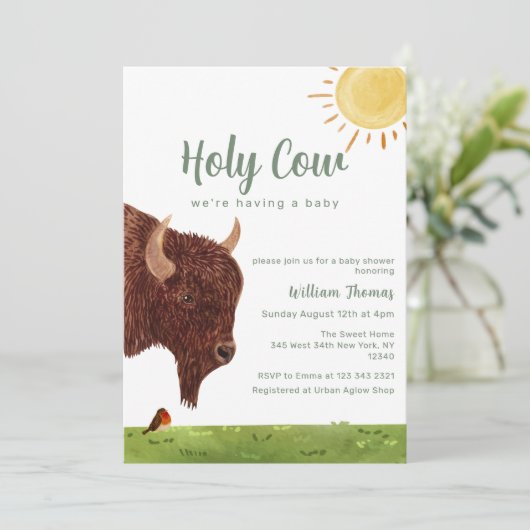 Jungtierdusche Einladung (Stehend Vorderseite)