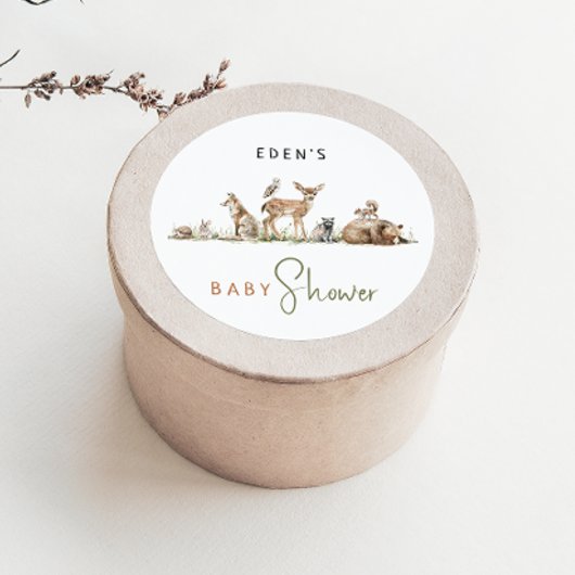 Jungtierdusche mit Name Gefallen Runder Aufkleber