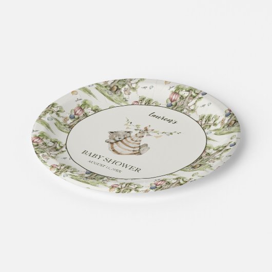 Jungtierdusche Pappteller (Schrägansicht)