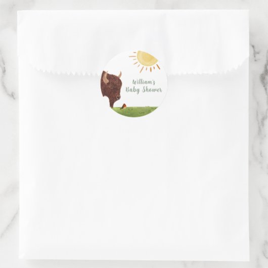 Jungtierdusche Runder Aufkleber (Tasche)