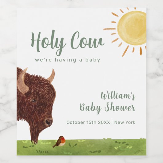 Jungtierdusche Weinetikett (Einzelnes Label)