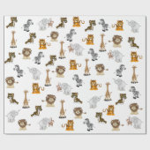 Jungtiere auf Weiß Geschenkpapier (Flach)