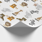 Jungtiere auf Weiß Geschenkpapier (Ecke)