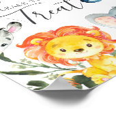 Jungtiere Babydusche Babys sind süße Zeichen Poster (Ecke)