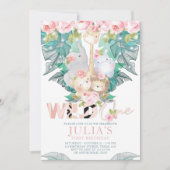 Jungtiere Erstgeburtstag Niedlich Einladung (Vorderseite)