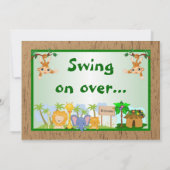 Jungtiere Kinder Erwachsene zum Geburtstag Einladu Einladung (Rückseite)